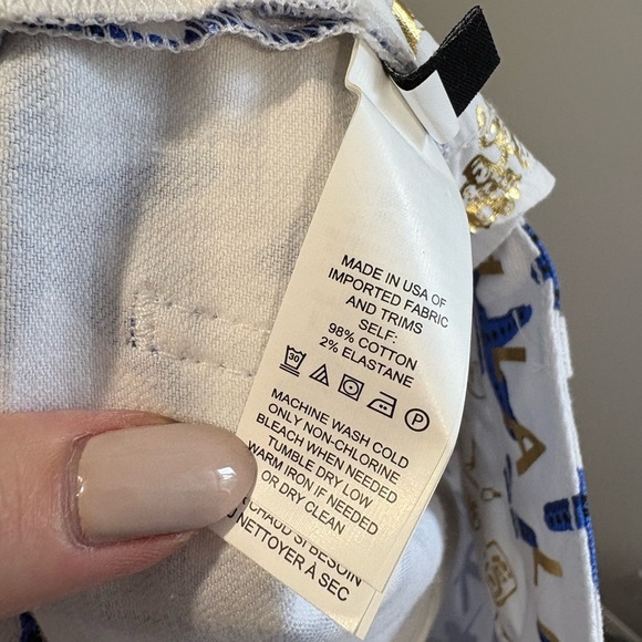 NWOT-Kate Spade Women's White Starfish Denim Capri - Picture 5 of 9